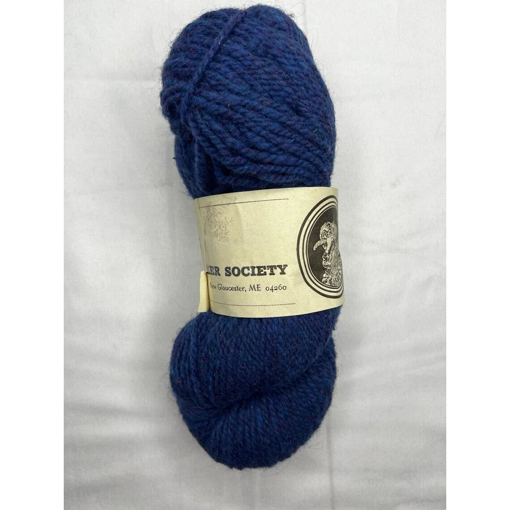 Shaker Yarn Finest 2-Ply Blue Loch Shetland 100% Virgin Wool Maine 4 Oz